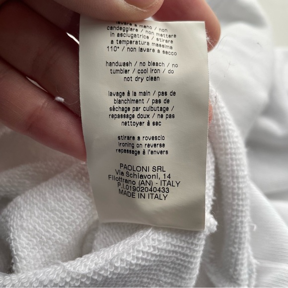 MSGM Puff Sleeve Crop Sweater Top Cotton - Picture 12 of 16